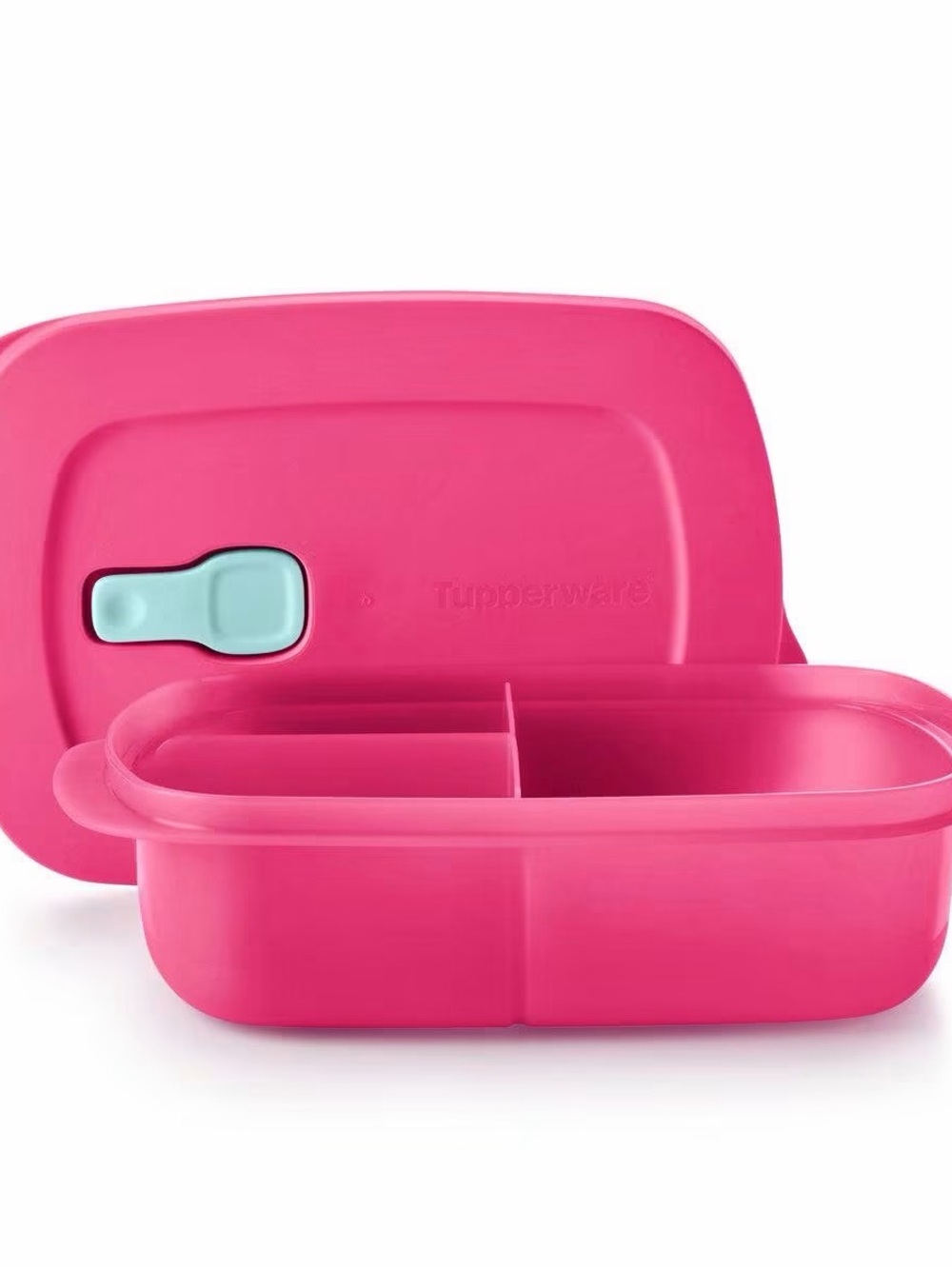 Tupperware Crystalwave plus 4 cup Divided rectangular New Pink